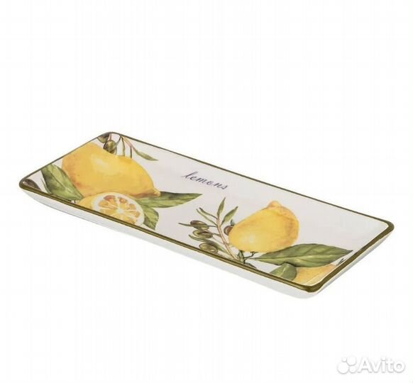 Блюдо керамика Agness Лемон Три