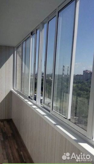 Лоджия раздвижка алюминий Липецк в рассрочку