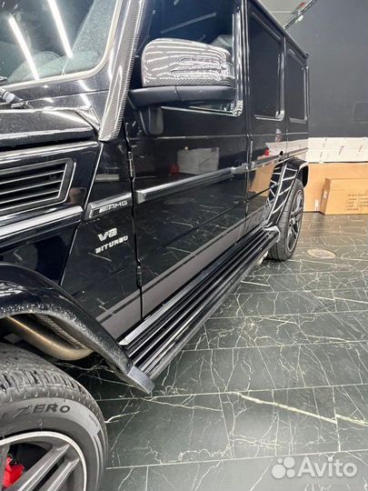 Силовые пороги G-class W463 Black подножки гелик