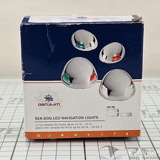 Бортовой огонь светодиодный Sea-Dog красный 112,5 12В 65,5x58,5x27мм из нержавеющей стали aisi316 на