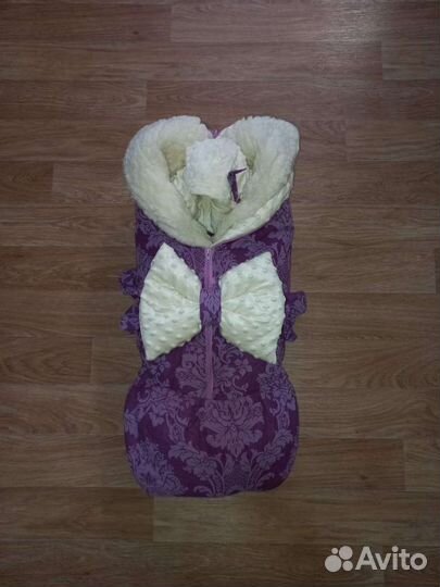 Конверт на выписку зимний с комбинезоном