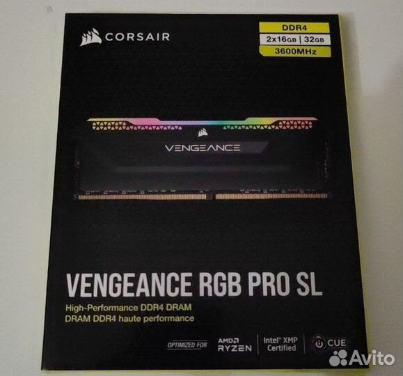 Оперативная память Corsair vengeance RGB PRO SL 32