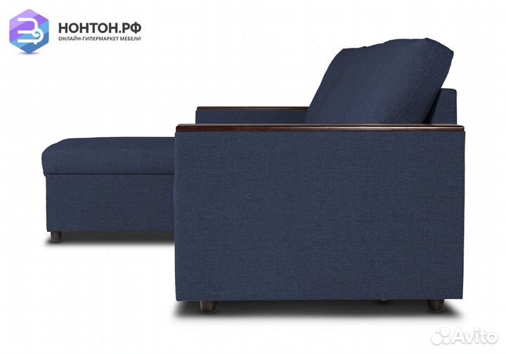 Диван угловой дельфин Тайлер синий