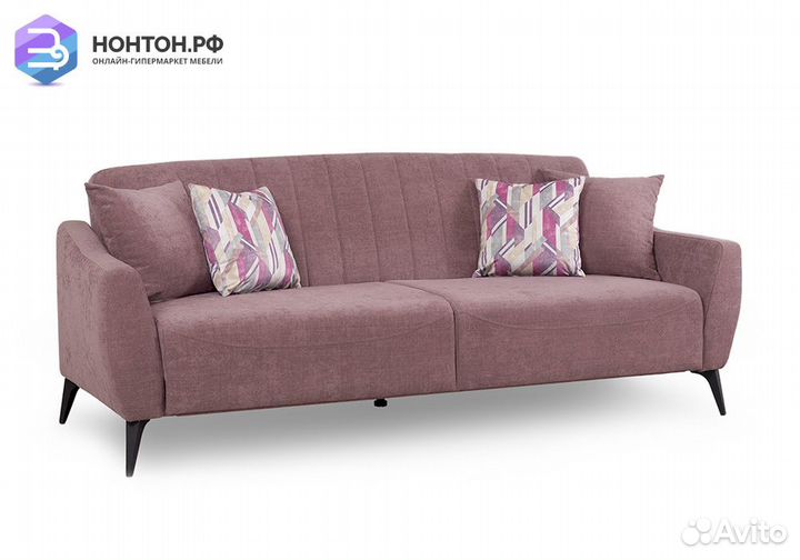 Диван книжка Наоми светло-розовый / розовый