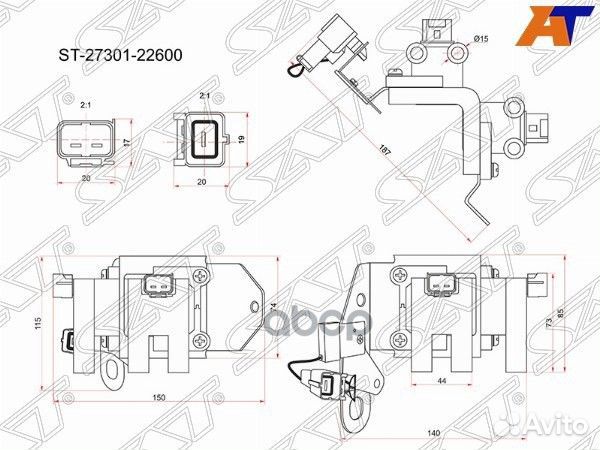 Катушка зажигания hyundai getz 02/accent 99- S