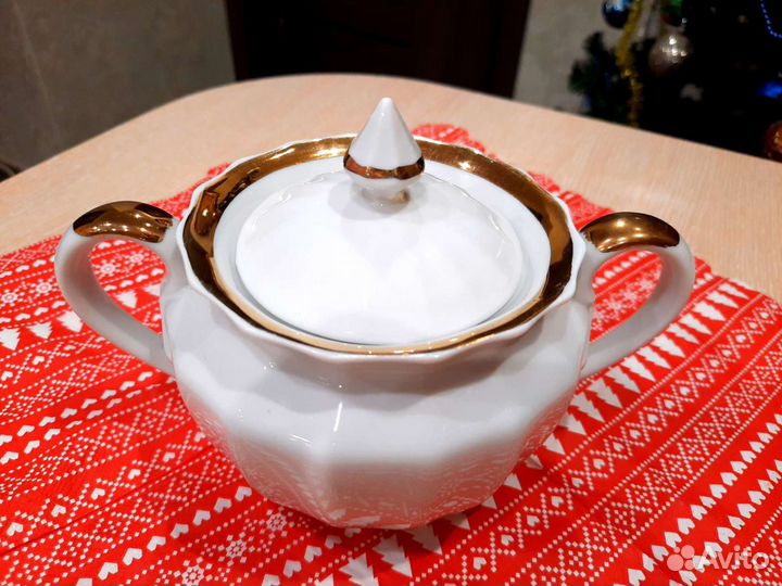 Сахарница винтажная,фарфор, Вербилки