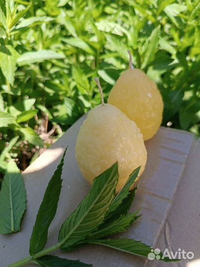 Свеча в форме яйца ручная работа