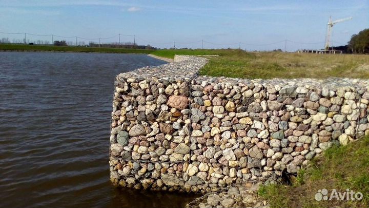 Укрепление склонов, берега, габионы