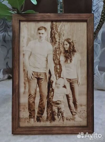 Картина на дереве пирография