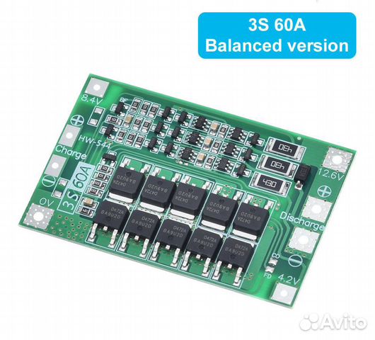 Платы Защиты BMS 3S 40A, 3S 60A, 4S 40A