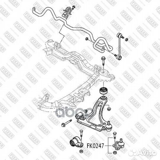 Опора шаровая opel Corsa/Tigra 00- FK0247 fixar
