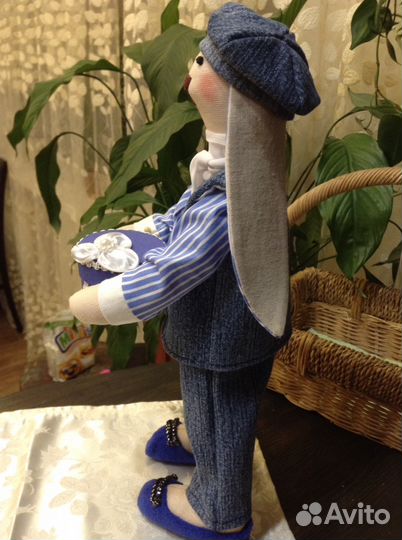 Текстильная кукла. кролик Степан