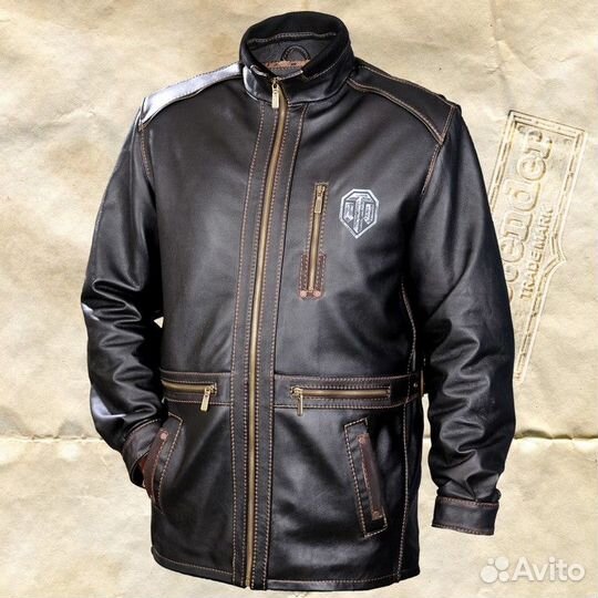 Кожаная куртка с аэрографией 