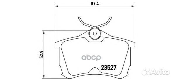 Колодки тормозные дисковые зад P28030 Brembo