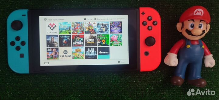 Прошитый Nintendo Switch с чипом в Марио