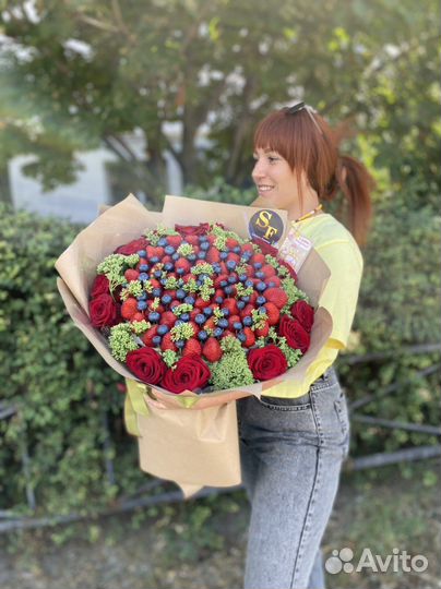 Клубничные сладкие сьедобные букеты