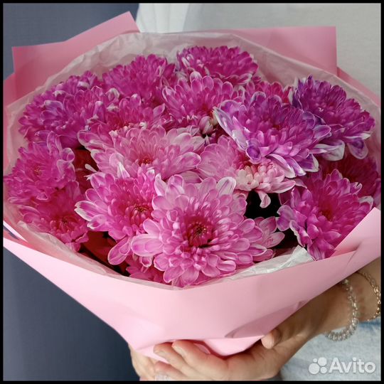 Хризантема кустовая, букеты из хризантем