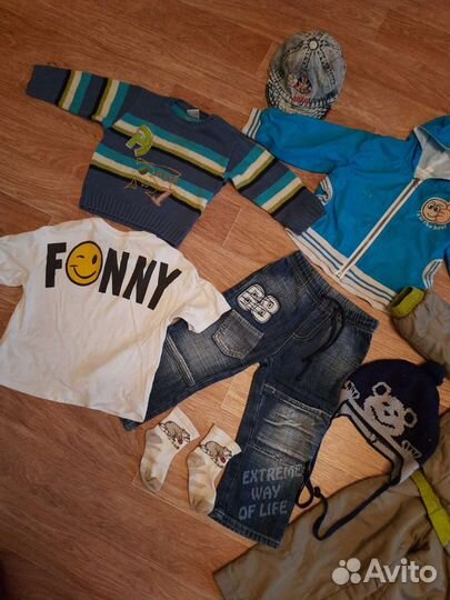 Вещи пакетом на мальчика 86-98 рост