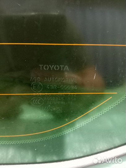 Стекло кузовное глухое левое заднее левое Toyota