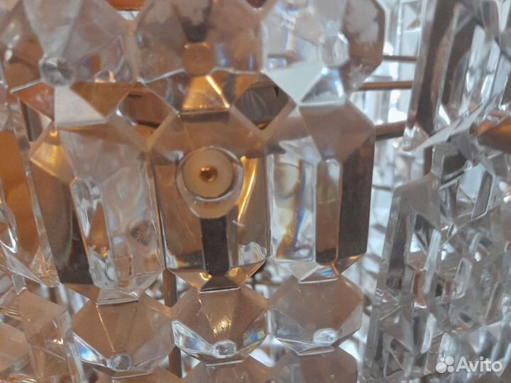 Хрустальная люстра СССР винтажная 5ти-рожковая