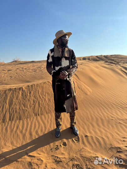 Кастомная двусторонняя дубленка из коровьей шкуры