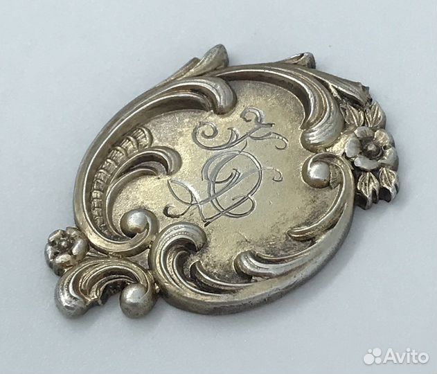 Жетон кулон Серебро 84 проба 1915 год позолота