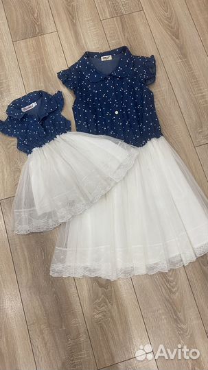 Платье фэмили лук: мама и дочка