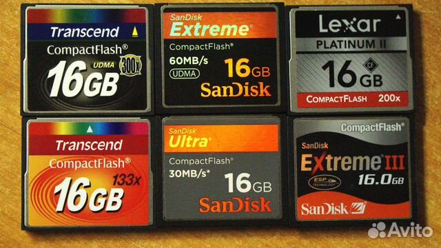 Минус 20% Карты памяти CF Compact Flash по 16GB