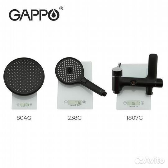 Душевая система с тропическим душем Gappo G2403-6