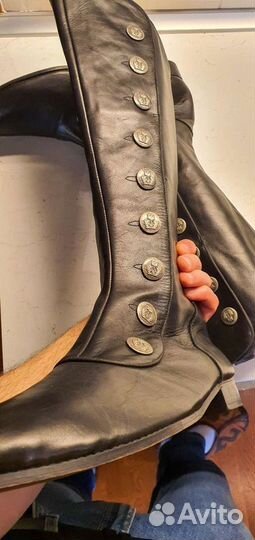 Сапоги мужские кожаные 49 размер (32,5 см по стел