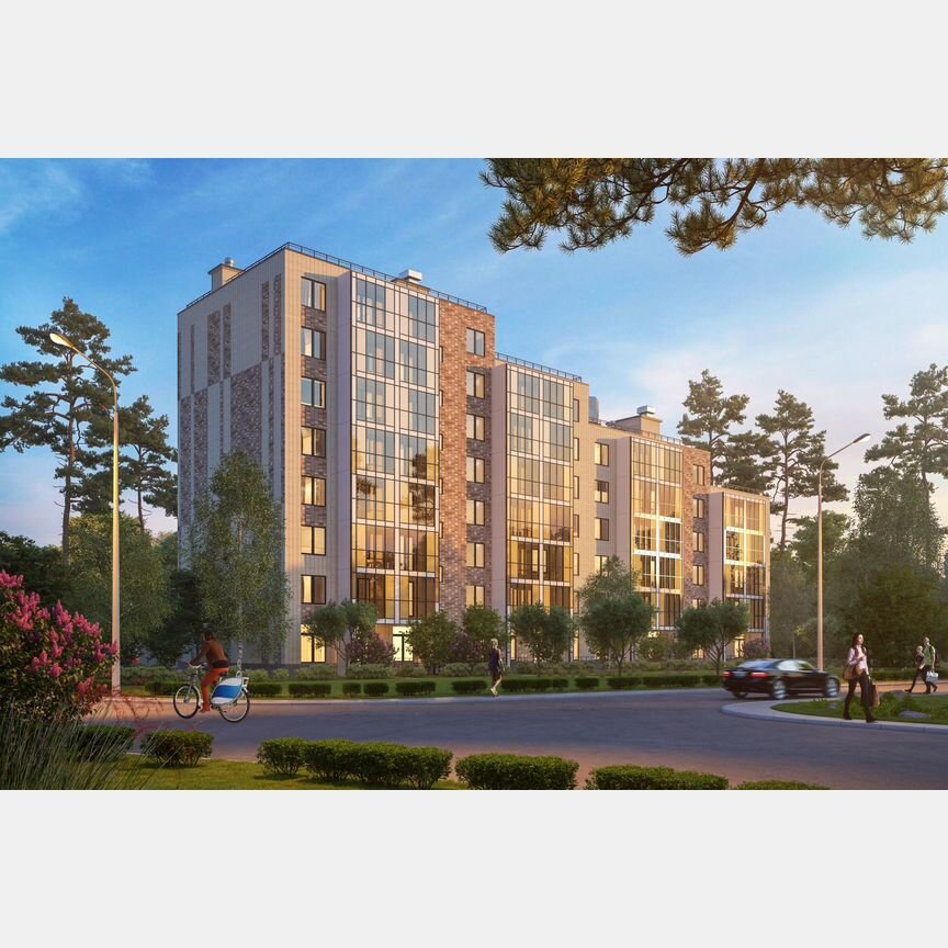1-к. апартаменты, 50,9 м², 1/8 эт.