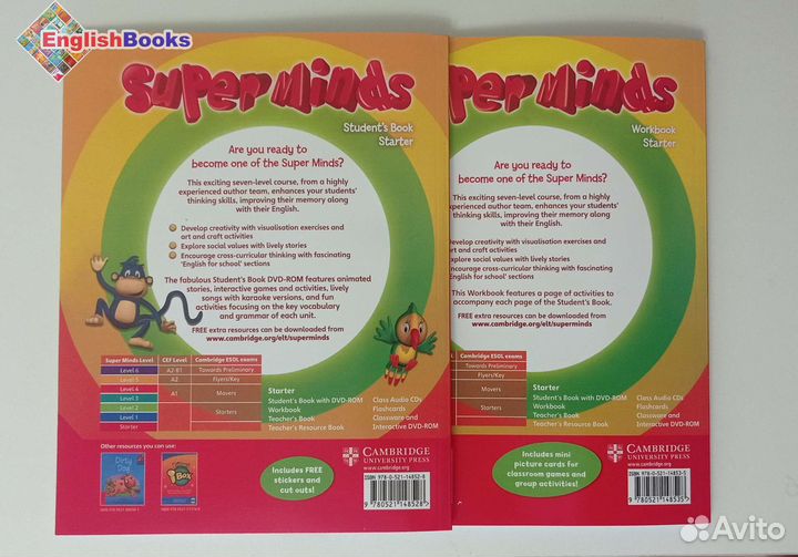 Super minds starter комплект, новые в плёнке