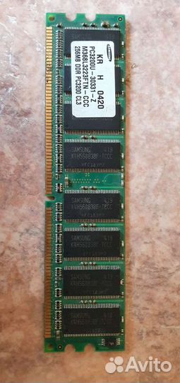 Оперативная память Samsung DDR1 256Mb PC-3200U-303