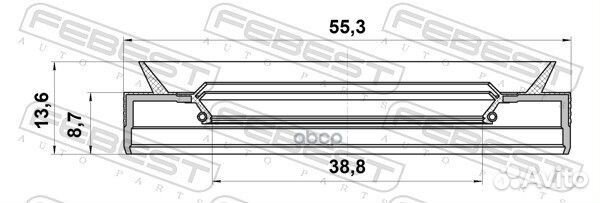 Сальник полуоси 95PES40550914C Febest