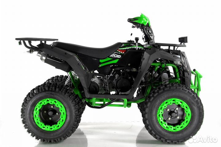 Квадроцикл Wels ATV thunder EVO X 200 бело-зеленый