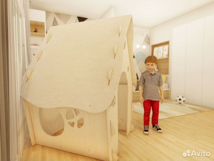 Детский игровой домик из дерева в квартиру