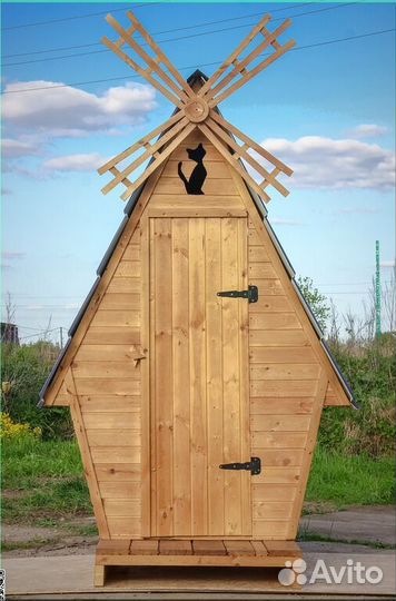 Уличный туалет деревянный TOP230