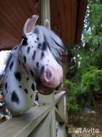 Хоббихорс с набором амуниции, лошадка на палке