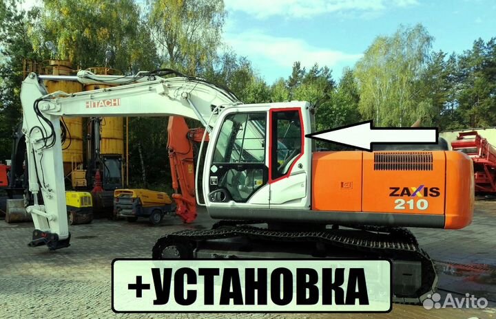 Стекло Hitachi Zaxis 180/200/210/ 240/250/270/280/300/ 330/350/400/470 3G-5G 2011- кузовное заднее л