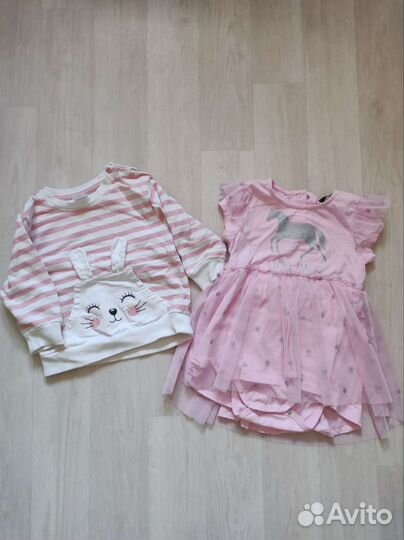 Вещи (пакетом) для девочки 74-80см