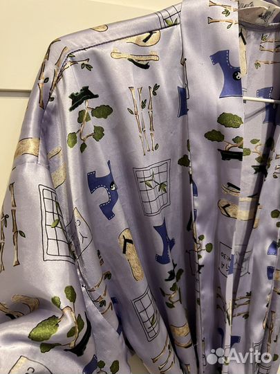 Халат шелковый женский