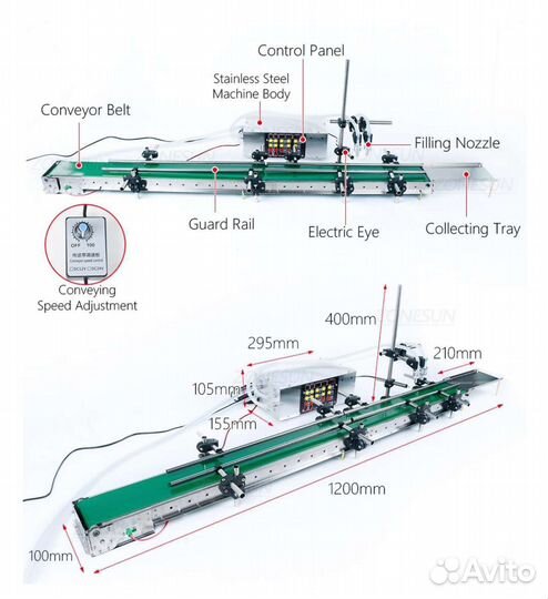 Дозатор жидкостей конвейерный т200л