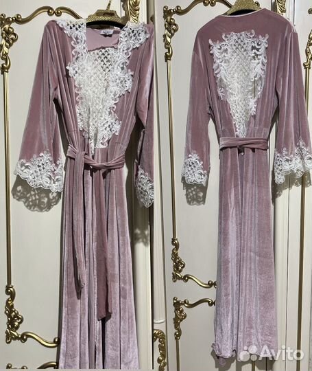 Халат велюровый женский