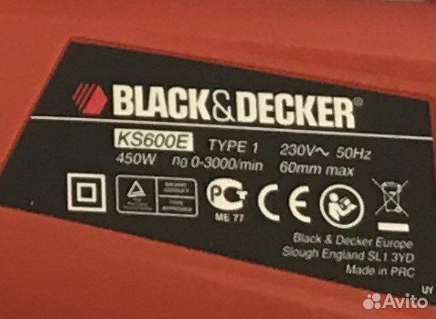 Лобзик электрический Black Decker KS 600Е