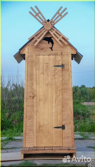 Дачный туалет деревянный BLU778