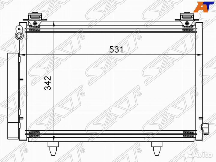 Радиатор кондиционера Toyota Vitz 99-20 / bB 00