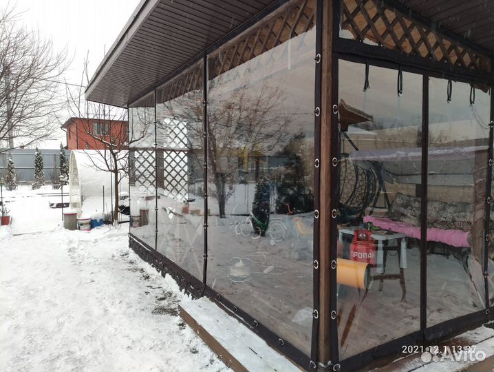 Мягкие окна для кафе летней веранды