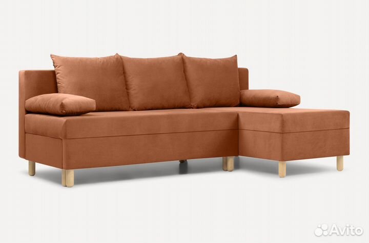 Диван угловой Амрано Velvet Ginger