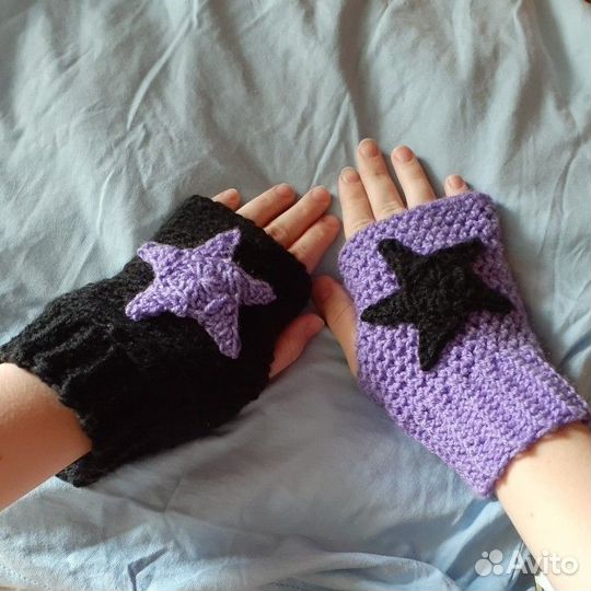 Вязаные митенки пинтерест