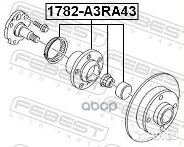 Ступица колеса зад прав лев Febest 1782-A3RA43